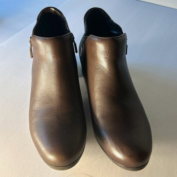 Trotters NWOT SZ 7.5N Major Brown Ankle Comfort Boot Essential Minimalist Modern - Picture 6 of 12